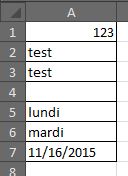 VBA: compter les valeurs différentes