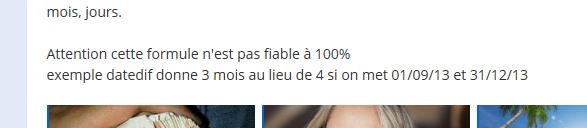 Mise en doute erronée de la fonction DATEDIF
