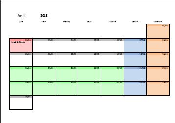 Calendrier scolaire 2017-2018 France (zone C)