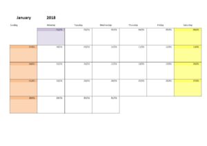 printable monthly calendar template for excel excel