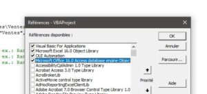 Excel vers Access: Référence pour accdb
