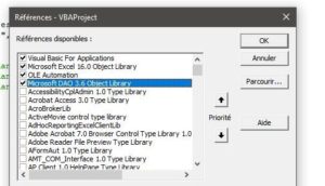 Excel vers Access: Référence pour mdb