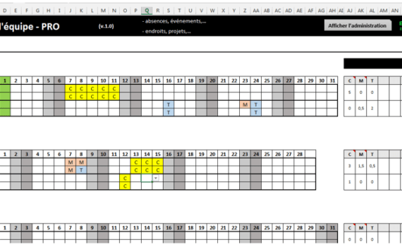Planning d'équipe: aperçu