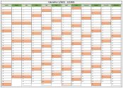 Calendrier 2021 Excel et PDF horizontal - sans jours fériés