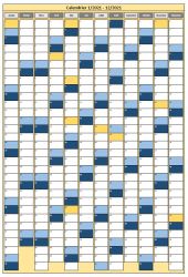 Calendrier 2021 Excel - vertical avec jours fériés au France