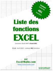 Liste des Fonctions Excel – Guide pratique en PDF (par Excel-Malin.com)