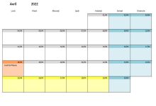 Calendrier scolaire 2021-2022 France (zone C)