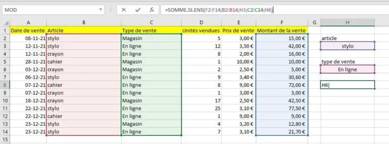 SOMME.SI.ENS Excel: Guide Complet Et Pratique