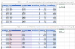 Excel: SOMME.SI.ENS dans un Tableau