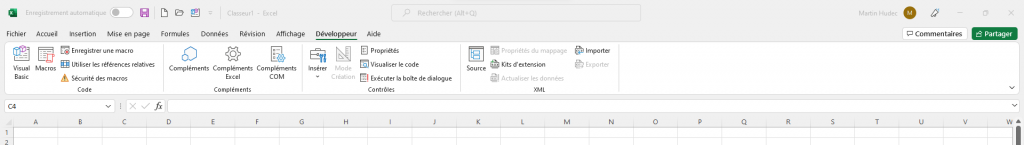 Ruban Excel: Onglet Développeur (2022) Ruban Excel: Onglet Développeur (2022)