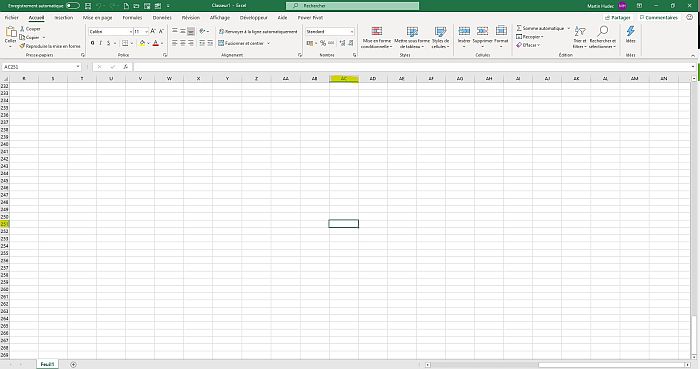 Excel/VBA: centrer l'écran sur une cellule (exemple)