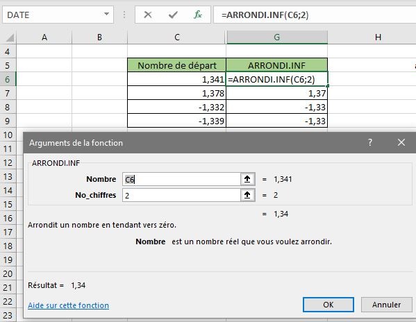 Arrondir au multiple supérieur excel