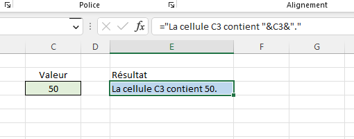 Concaténation en Excel