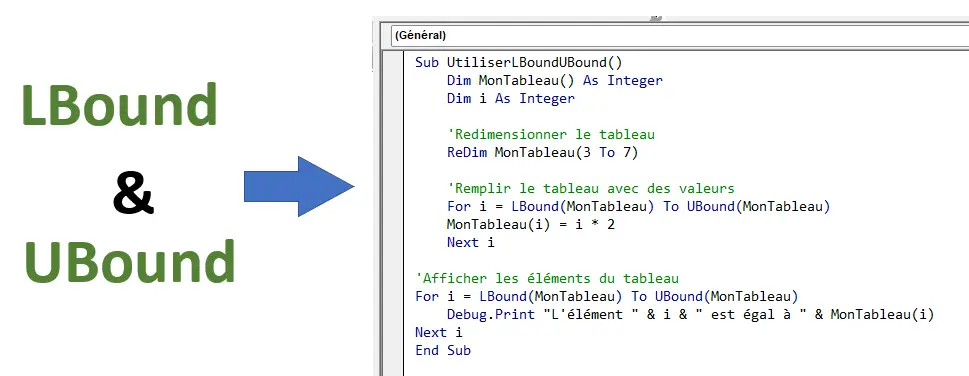 VBA Fonction LBound Et Fonction UBound Tutoriel