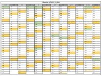 Calendrier 2024 Excel et PDF horizontal - Jours fériés de la France 2024 - Calendrier Excel et PDF horizontal - Jours fériés de la France