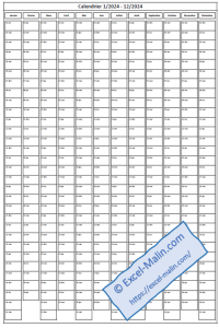 Calendrier Excel vierge à remplir Calendrier Excel vierge à remplir