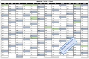 Calendrier Excel horizontal France Calendrier Excel horizontal France