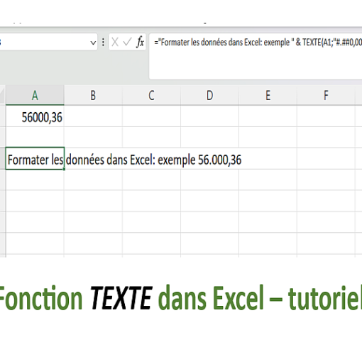 Fonction TEXTE Excel [tutoriel]