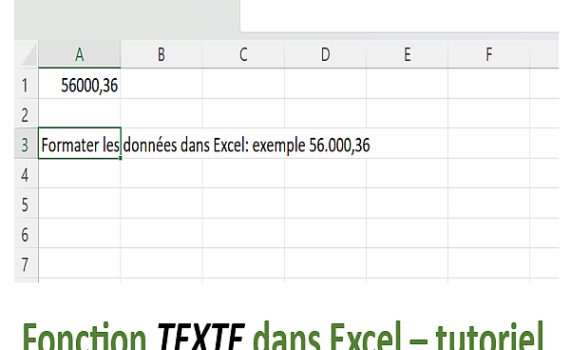 Fonction TEXTE Excel [tutoriel]