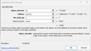 RECHERCHEH - argument valeur_cherchee