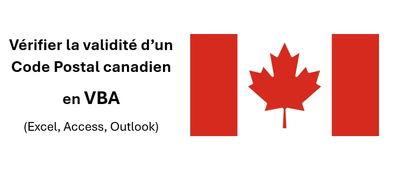 Vérification du Code Postal Canadien en VBA Guide Complet