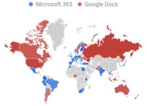 Dominance des tableurs dans le monde