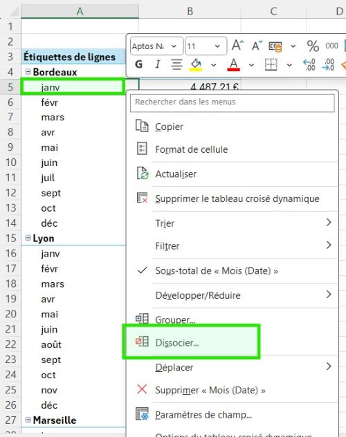 comment modifier les dates dans un tableau excel